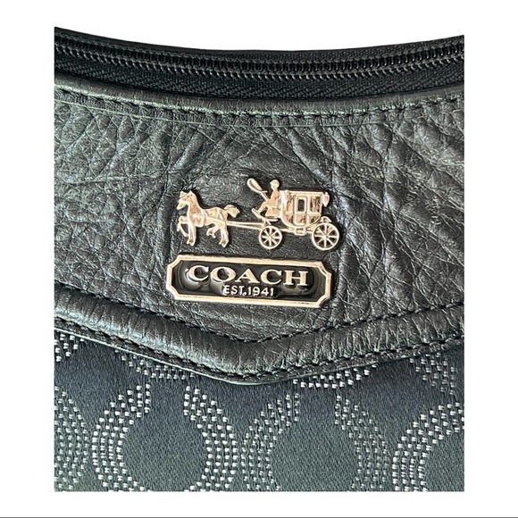 COACH Black Logo Shoulder Bag - Picture 6 of 12